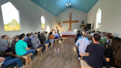 Inauguração de Capela dedicada a Santa Bárbara marca momento de fé em Laranjeiras do Sul
